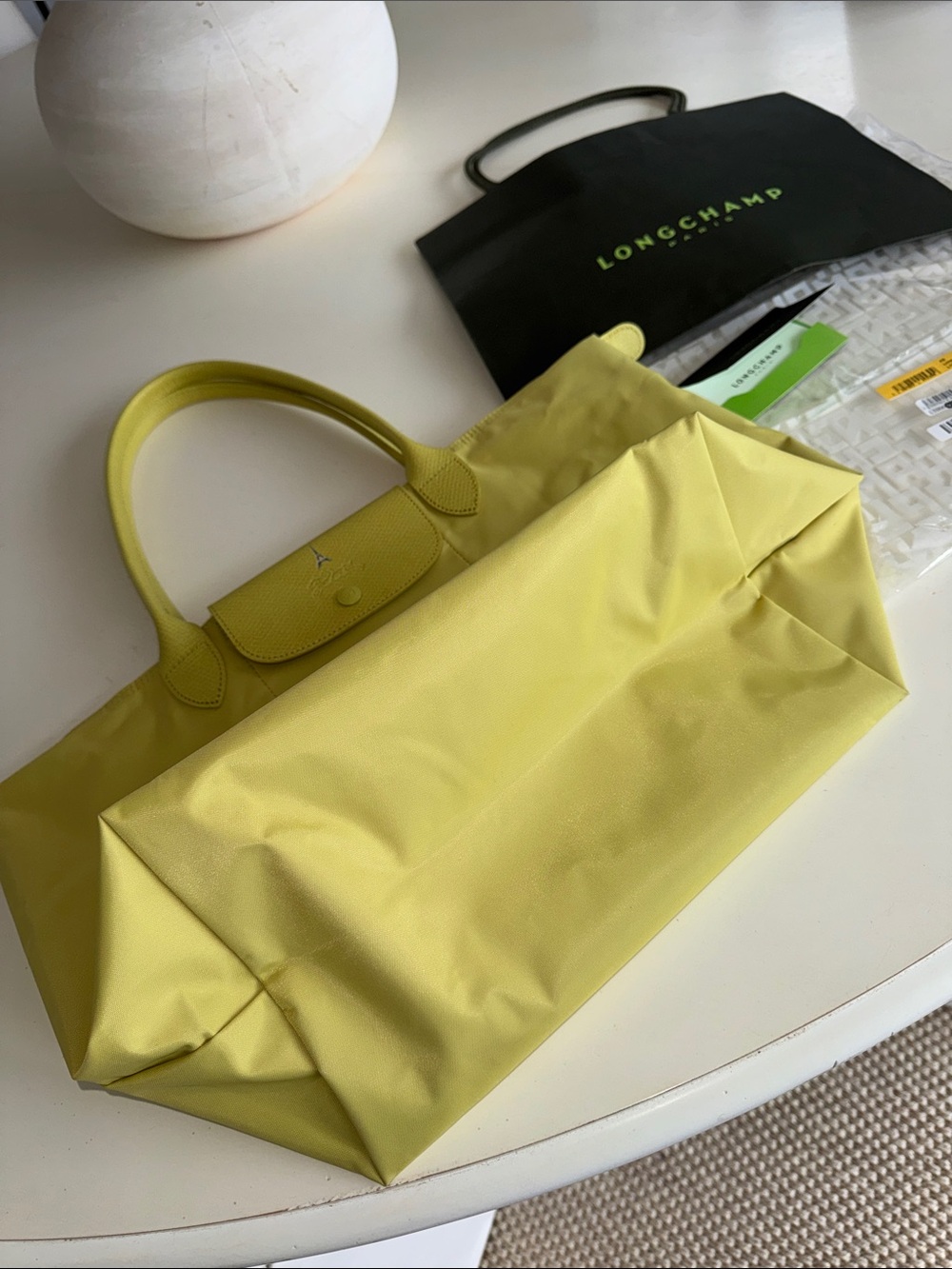 Longchamp LE PLIAGE ONE L TOTE BAG
Lime large long handle yellow green FRANCE - Picture 8 of 15
